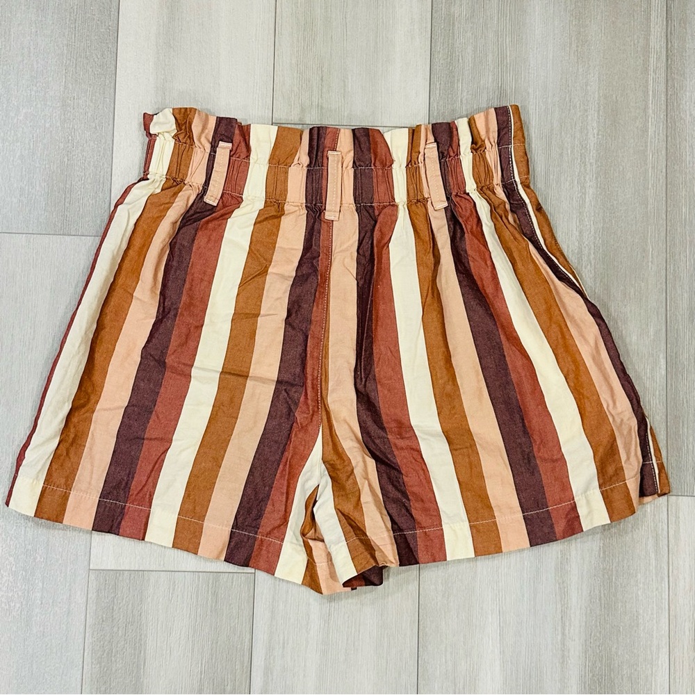 Madewell Women’s Paperbag Shorts in Rainbow Stripe Size 4 - Picture 6 of 8